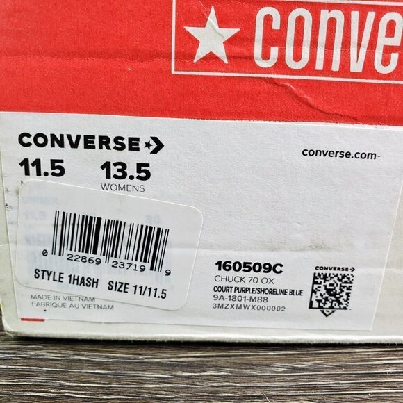 New Converse Chuck 70  Tie Dye Low 'Court Purple' - Picture 9 of 9
